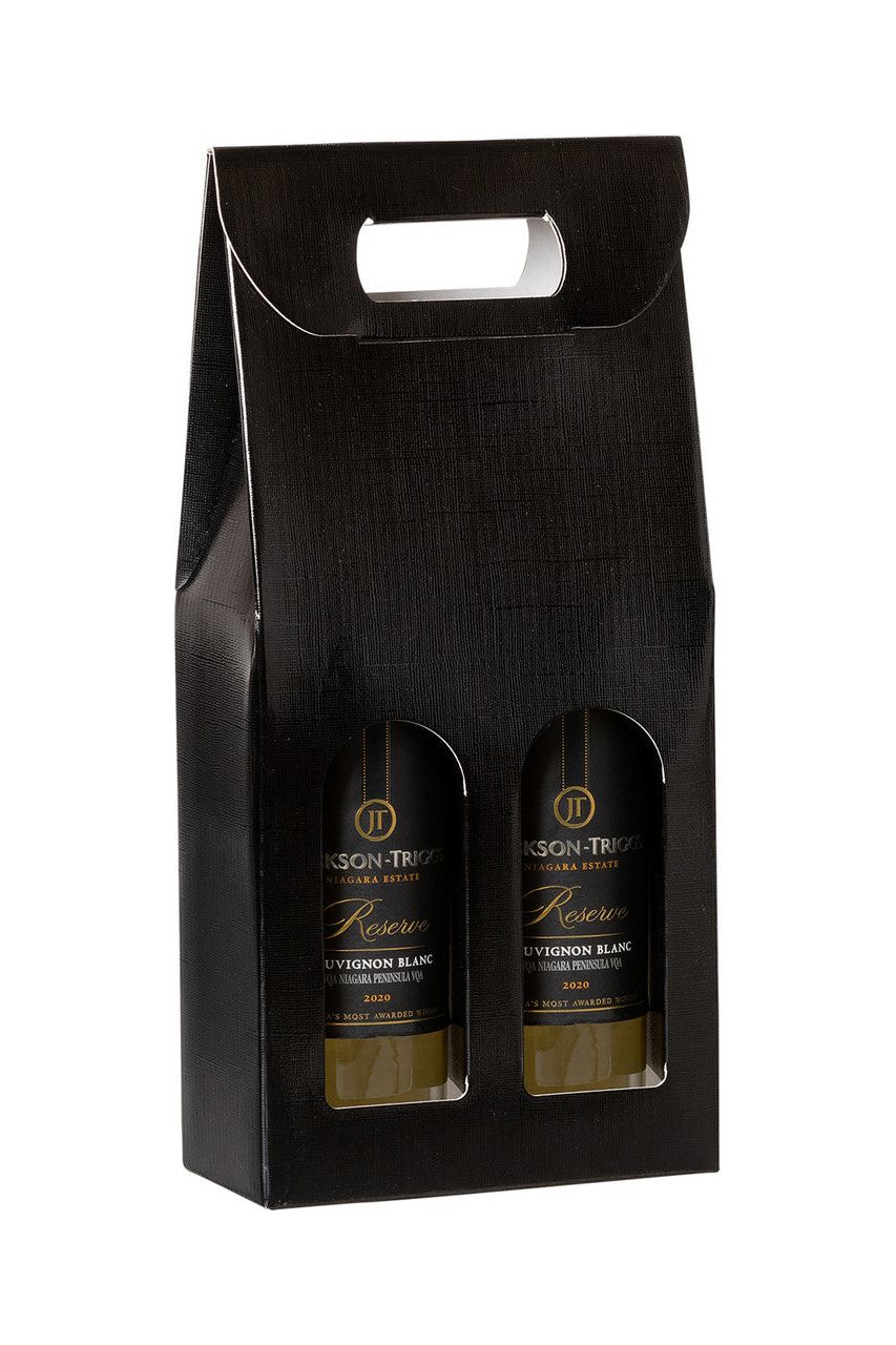 Black Linen Wine Boxes - Bottles & Barrels 